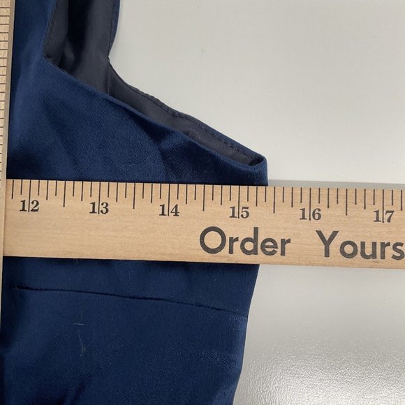 Vintage Debra Rodman Women Blue Casual Dress Size 6 Button Up Ruffles 100% Silk - Picture 6 of 11